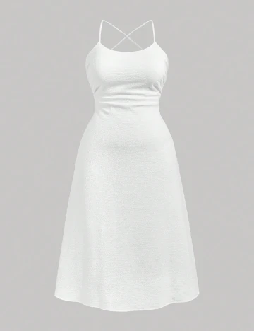 Rochie medie SHEIN CURVE, alb