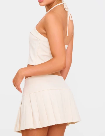 Top PRETTYLITTLETHING, bej Crem