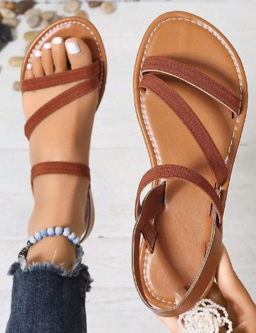 
						Sandale SHEIN, maro