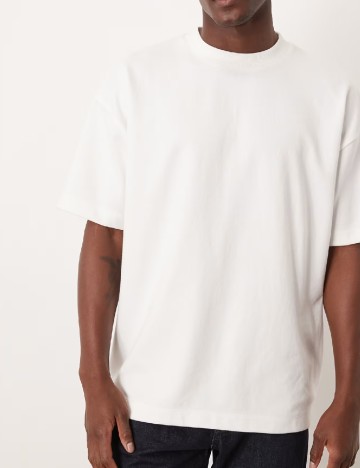 Tricou Oversize ASOS, alb