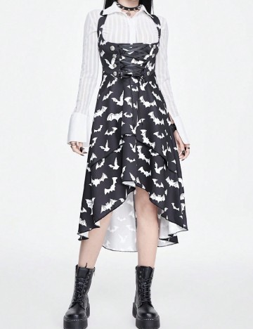 
						Rochie medie Romwe, negru