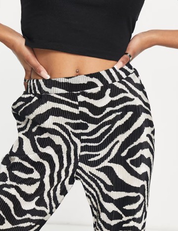 Pantaloni ASOS, negru/alb