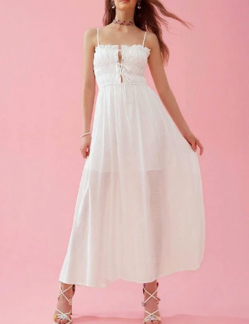Rochie lunga SHEIN, alb Alb