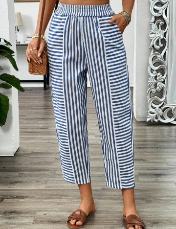 Pantaloni SHEIN, albastru Albastru