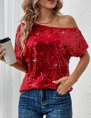 Bluza Emery Rose, rosu Rosu