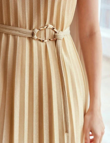 Rochie medie MOTF, crem Crem