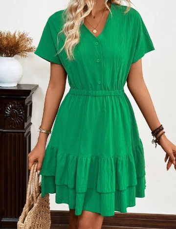 Rochie scurta SHEIN, verde Verde