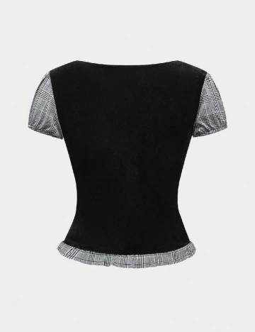 Bluza Romwe, negru Negru