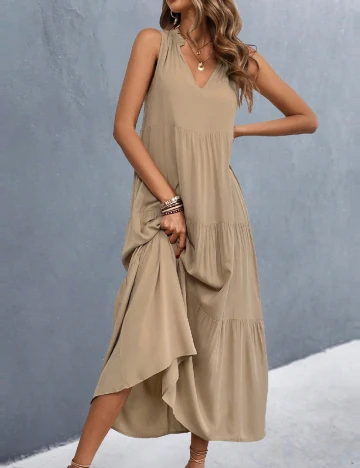 Rochie lunga SHEIN, crem