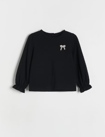 Set bluze Reserved, ecru/negru