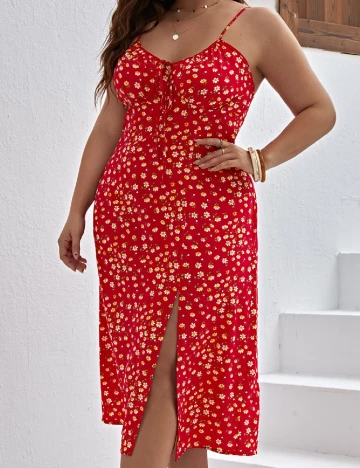 Rochie medie SHEIN CURVE, rosu