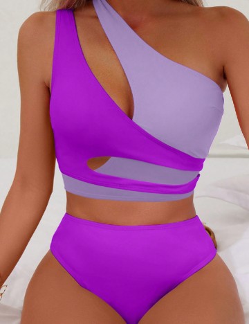 
						Costum de baie SHEIN, mov