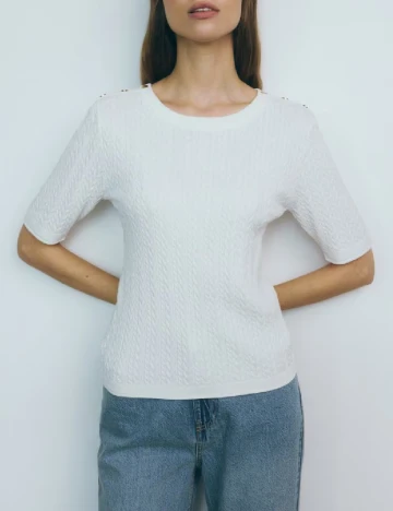 Tricou Reserved, alb