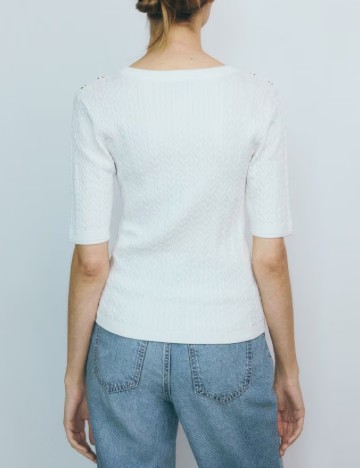 Tricou Reserved, alb