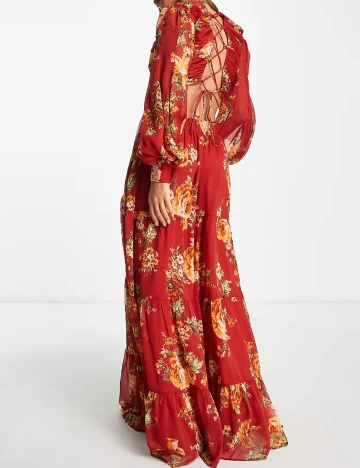 Rochie lunga ASOS Curve, floral print