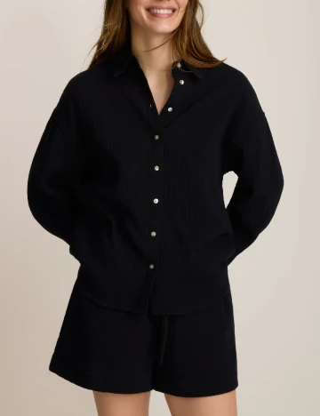Camasa Oversize Reserved, negru
