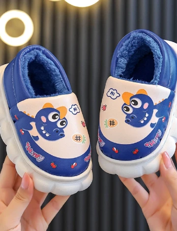 Papuci de Casa Shein Kids, albastru/alb Albastru