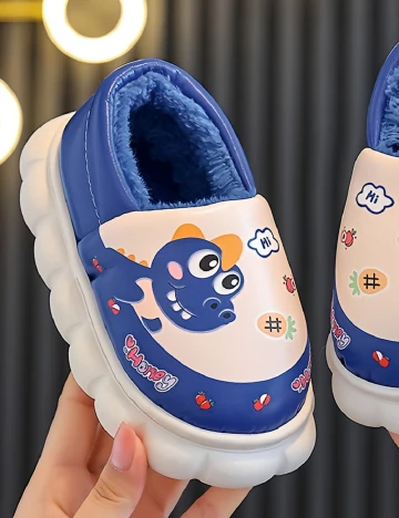 Papuci de Casa Shein Kids, albastru/alb Albastru