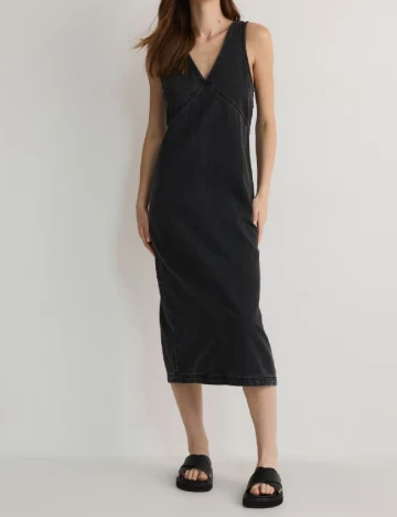 Rochie medie Reserved, gri inchis