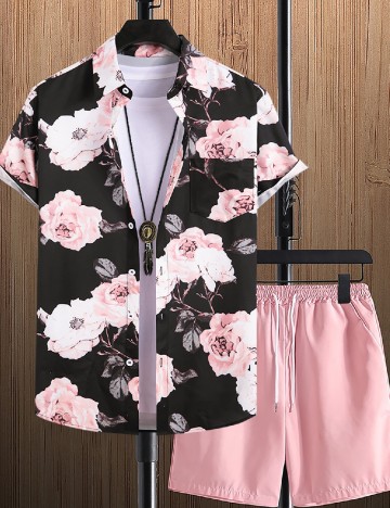 
						Compleu SHEIN, negru/roz