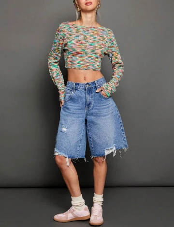 Pantaloni scurti SHEIN, albastru