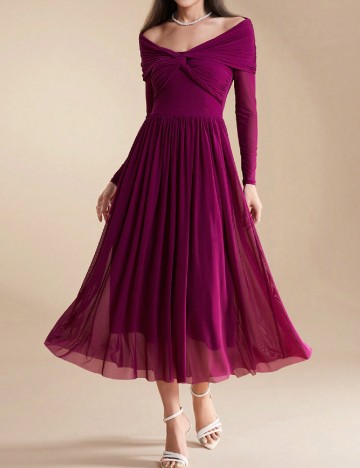 
						Rochie medie SHEIN, pruna