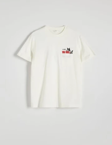 Tricou Reserved, alb