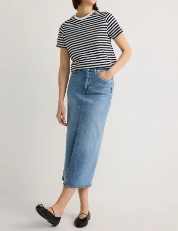 Tricou Reserved, alb/negru
