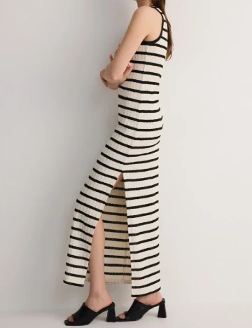 Rochie lunga Reserved, crem/negru