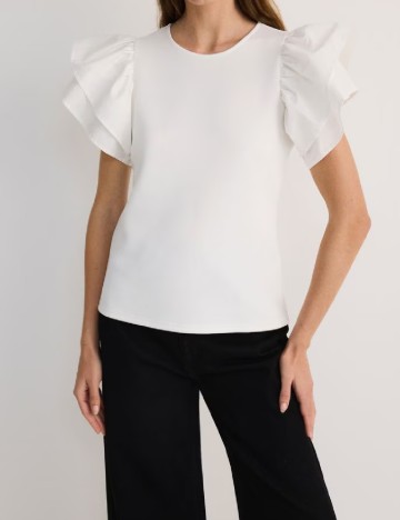 
						Tricou Reserved, alb