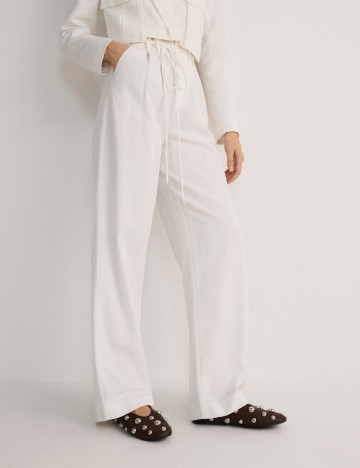 Pantaloni Reserved, alb