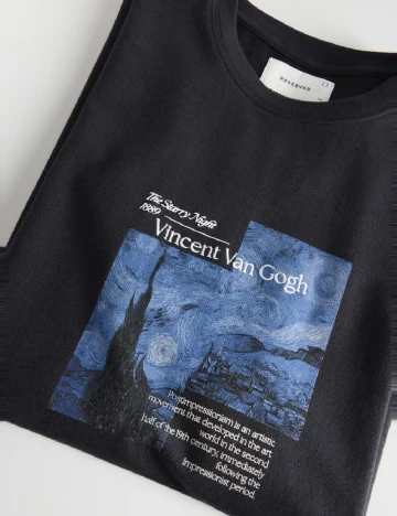 Tricou Reserved, negru