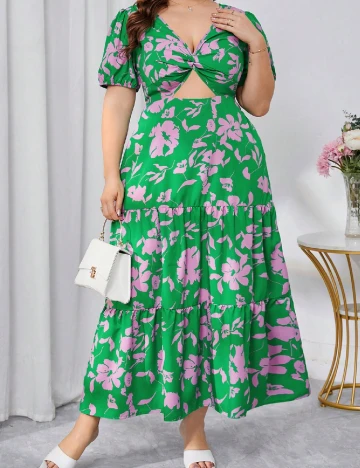 Rochie lunga SHEIN CURVE, verde Verde