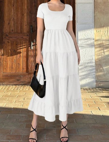 
						Rochie medie SHEIN, alb