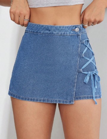 
						Fusta pantalon SHEIN, albastru