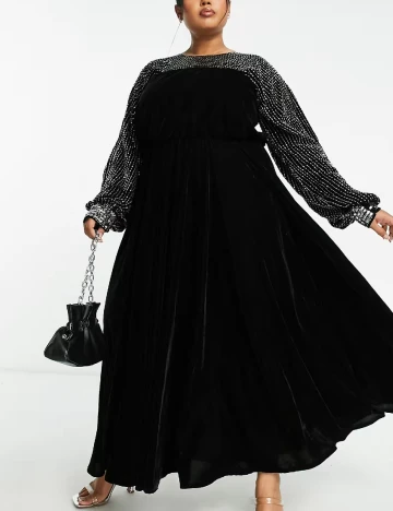 Rochie lunga ASOS Curve, negru