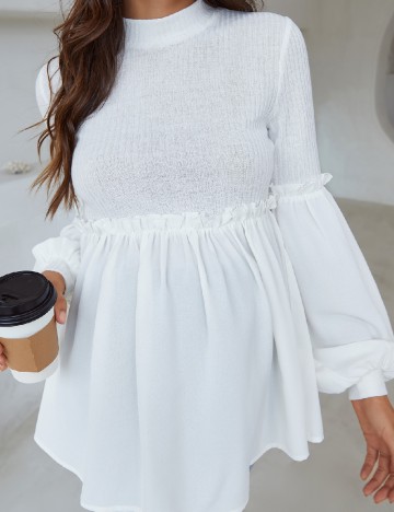 Bluza SHEIN Maternity, alb