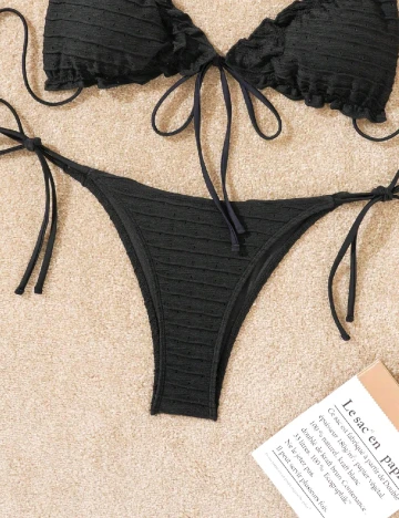 Costum de baie SHEIN, negru Negru
