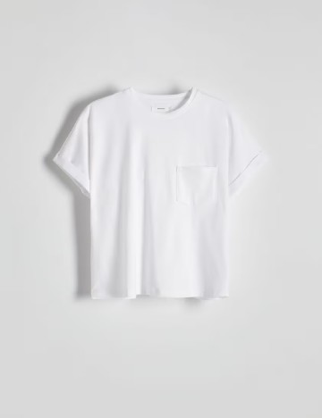 Tricou Reserved, alb