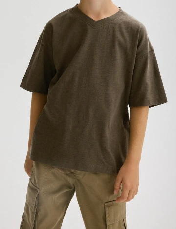 Tricou Reserved, verde inchis Verde