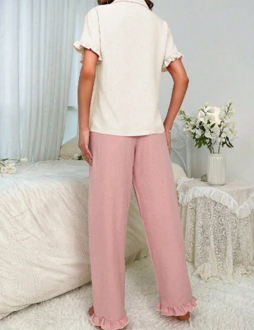 Pijama SHEIN, crem/roz Roz