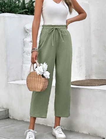 Pantaloni SHEIN, verde Verde