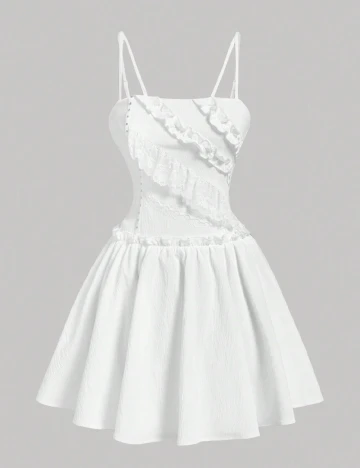 Rochie scurta SHEIN, alb Alb