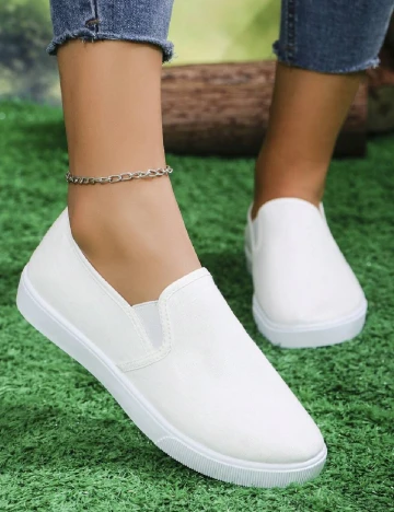 Espadrile SHEIN, alb Alb