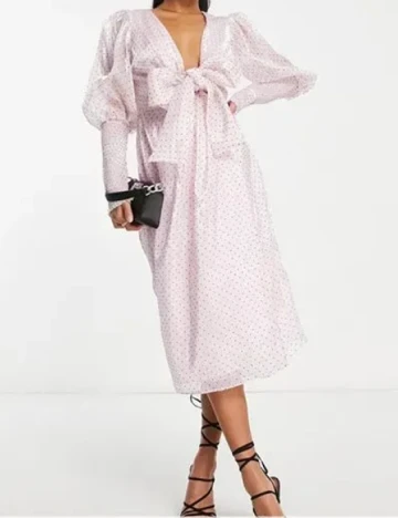 Rochie medie Collective The Label, roz Roz