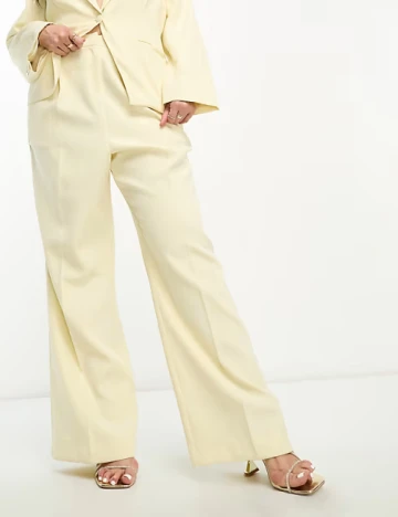 Pantaloni the frolic Plus Size, galben