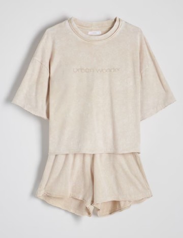 
						Pijama Reserved, crem