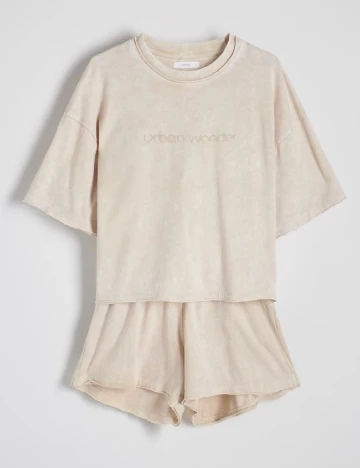 Pijama Reserved, crem