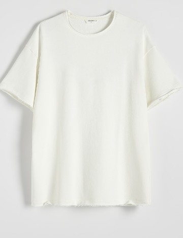 Tricou Oversize Reserved, alb