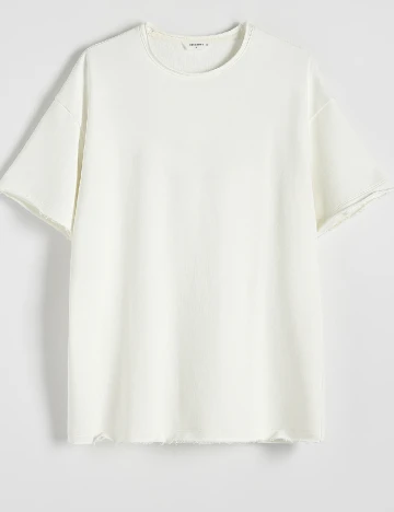 Tricou Oversize Reserved, alb